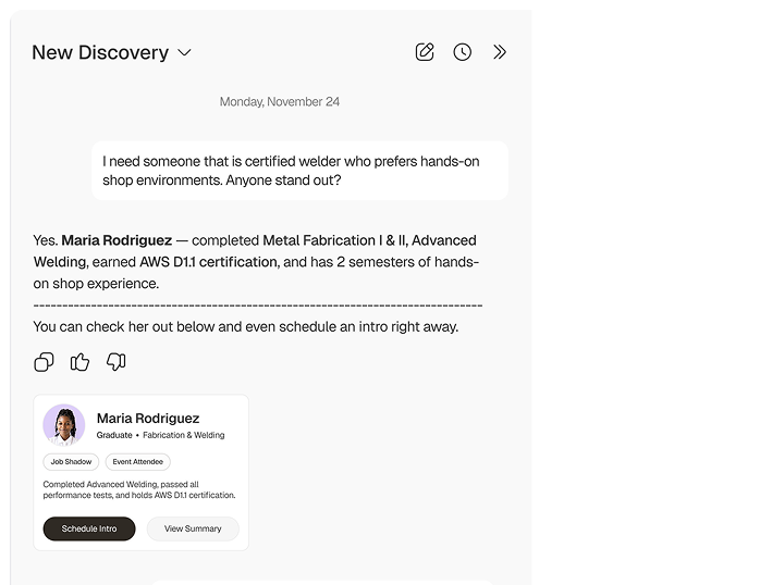 Signals Discovery Interface
